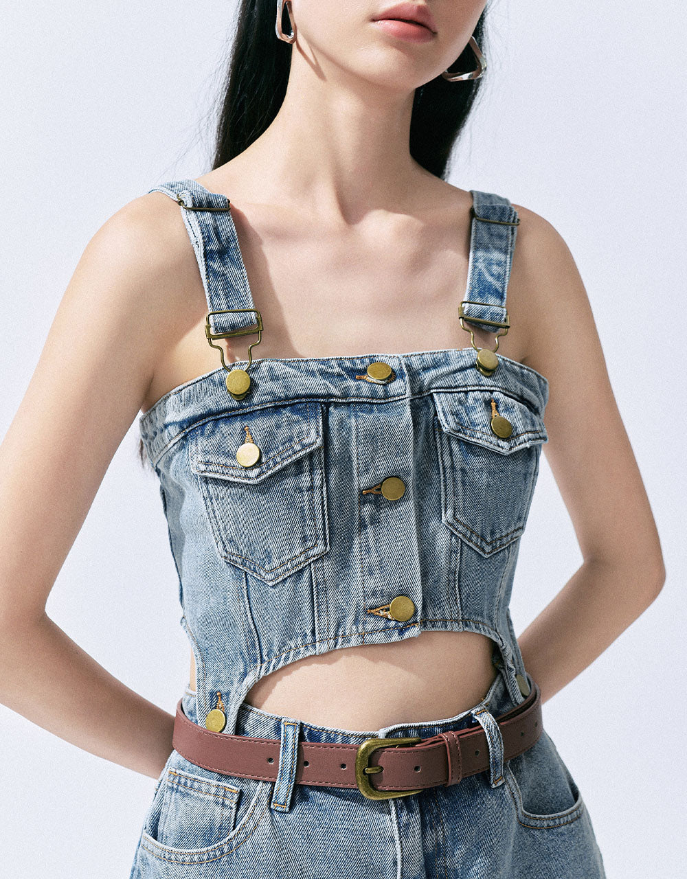 2 In 1 Denim Pinafore Dress - Image 4