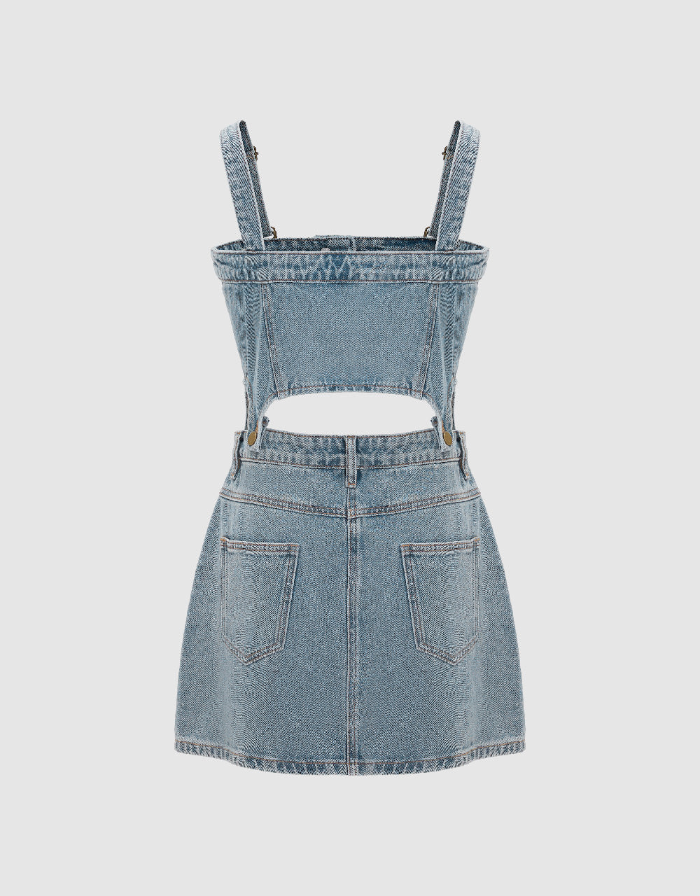 2 In 1 Denim Pinafore Dress - Image 5