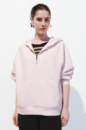 Hooded Half Zip Sweatshirts