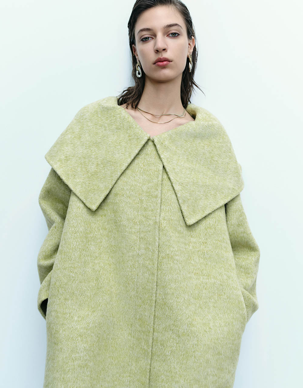 Loose A-Line Wool Blend Coat - Image 2