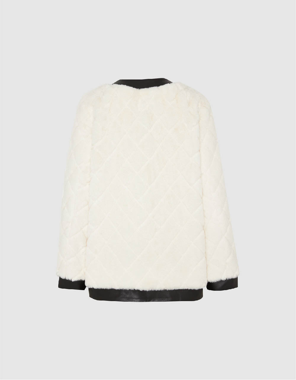 Crew Neck Straight Furry Coat - Image 6
