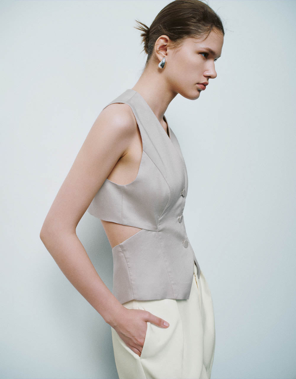 V-Neck Waistcoat - Image 3