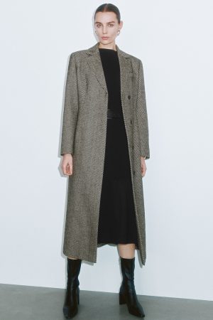 Double Breasted Long Wool Blend Coats