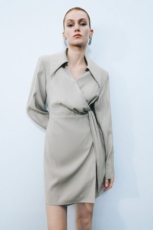 Collared Neck Straight Dress