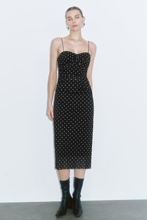 Cami Polka Dot Skinny-Fit Dresses