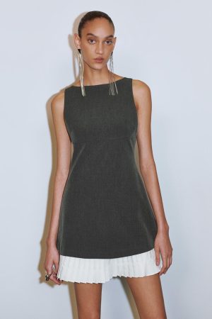 2 In 1 Sleeveless Straight Dresses