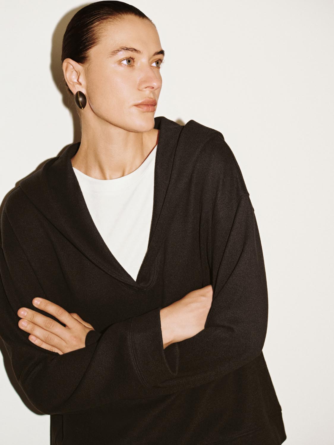 V-Neck Hooded Sweatshirts - Image 3