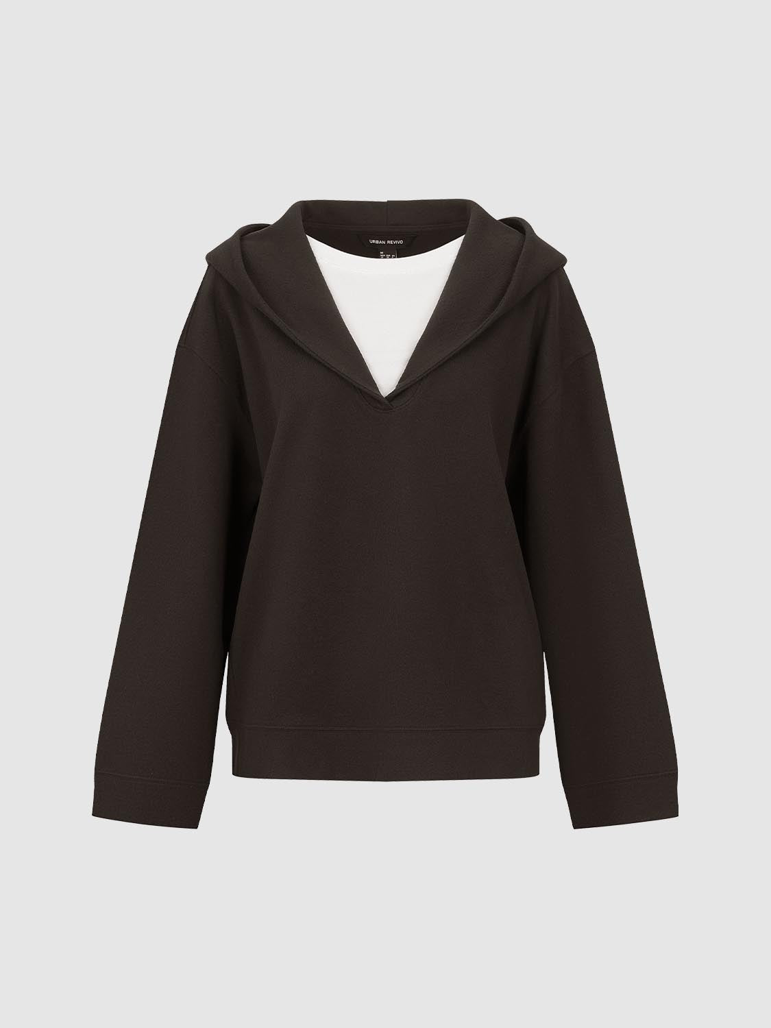 V-Neck Hooded Sweatshirts - Image 7