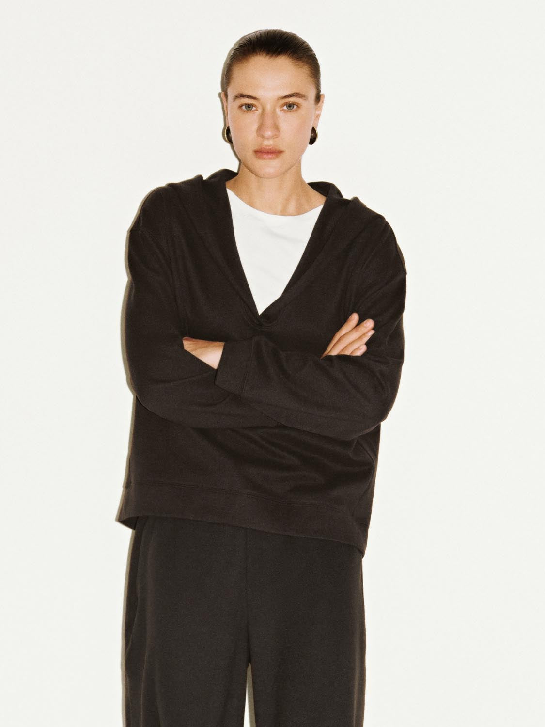 V-Neck Hooded Sweatshirts - Image 9