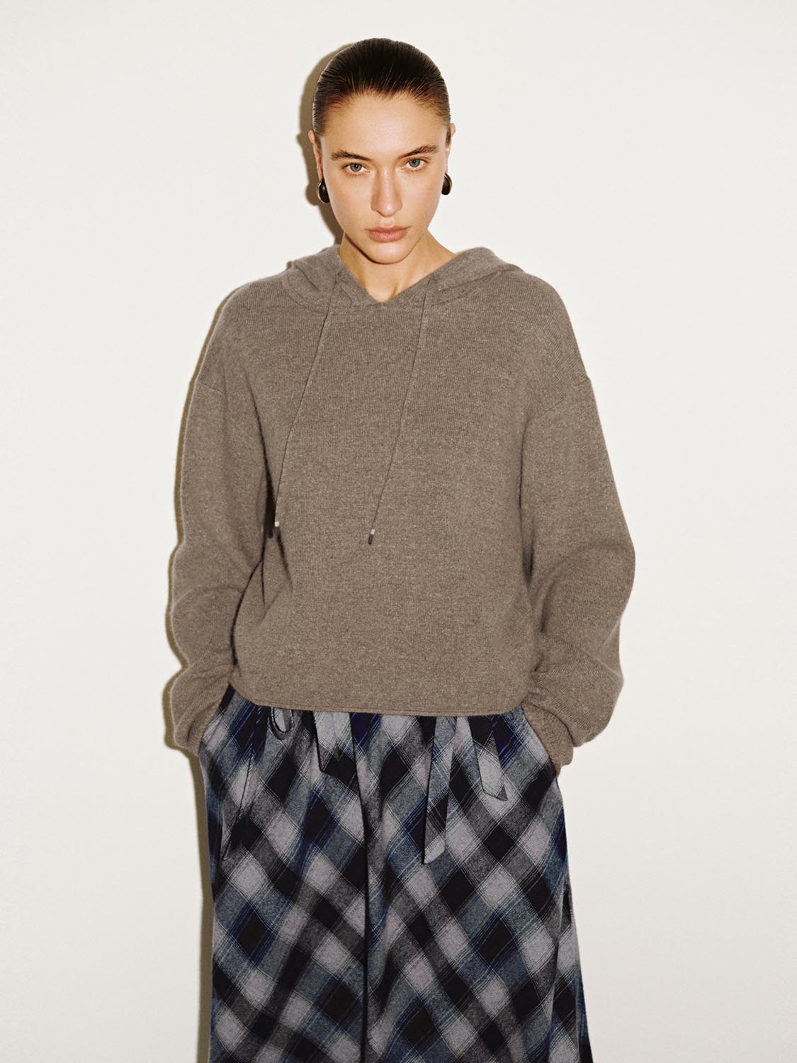 Hooded Long Sleeve Knitted T-Shirts - Image 9