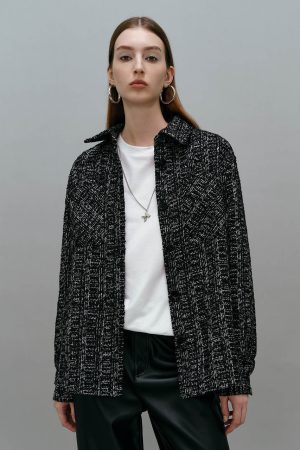 Loose Straight Woolen Coat