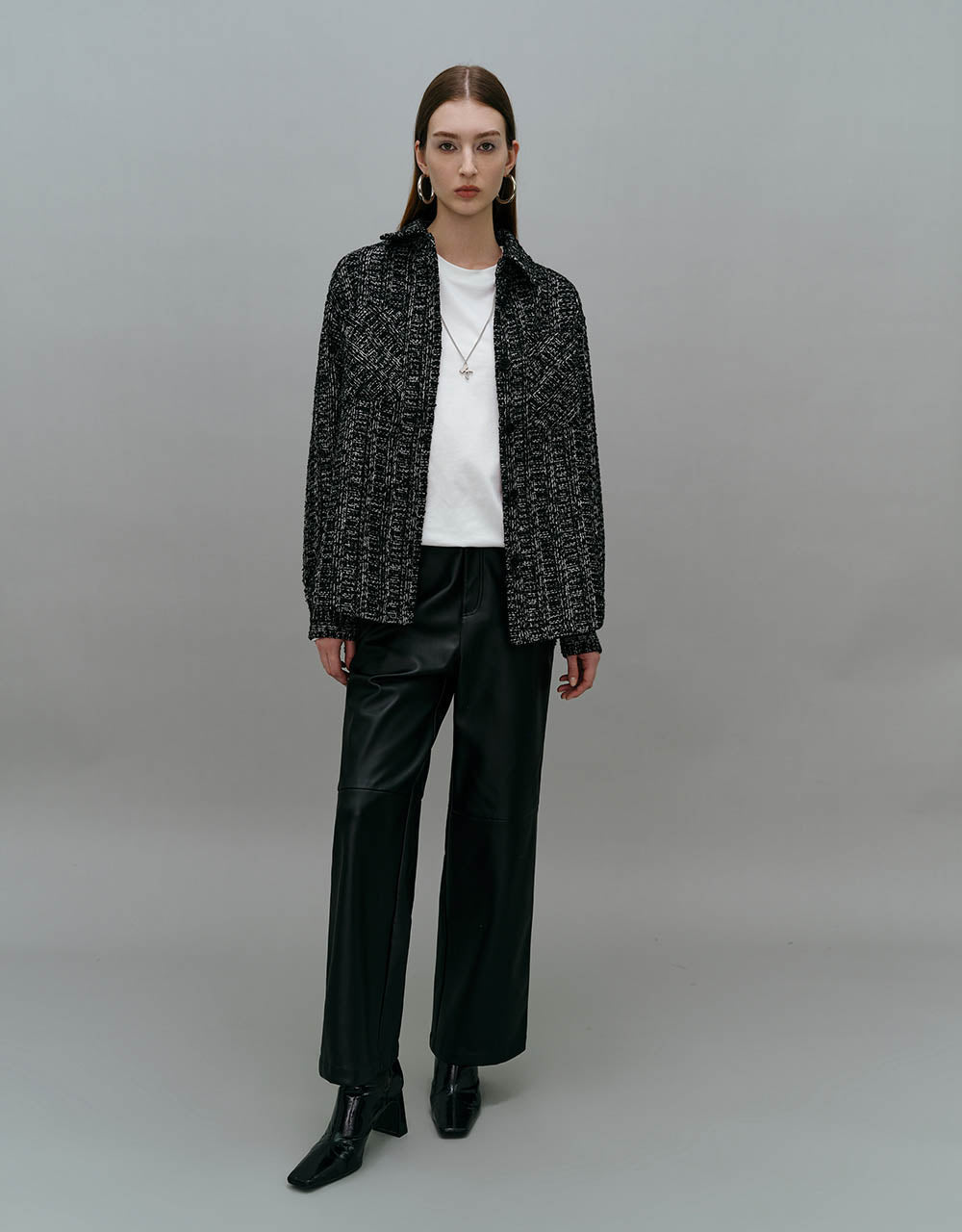 Loose Straight Woolen Coat - Image 7