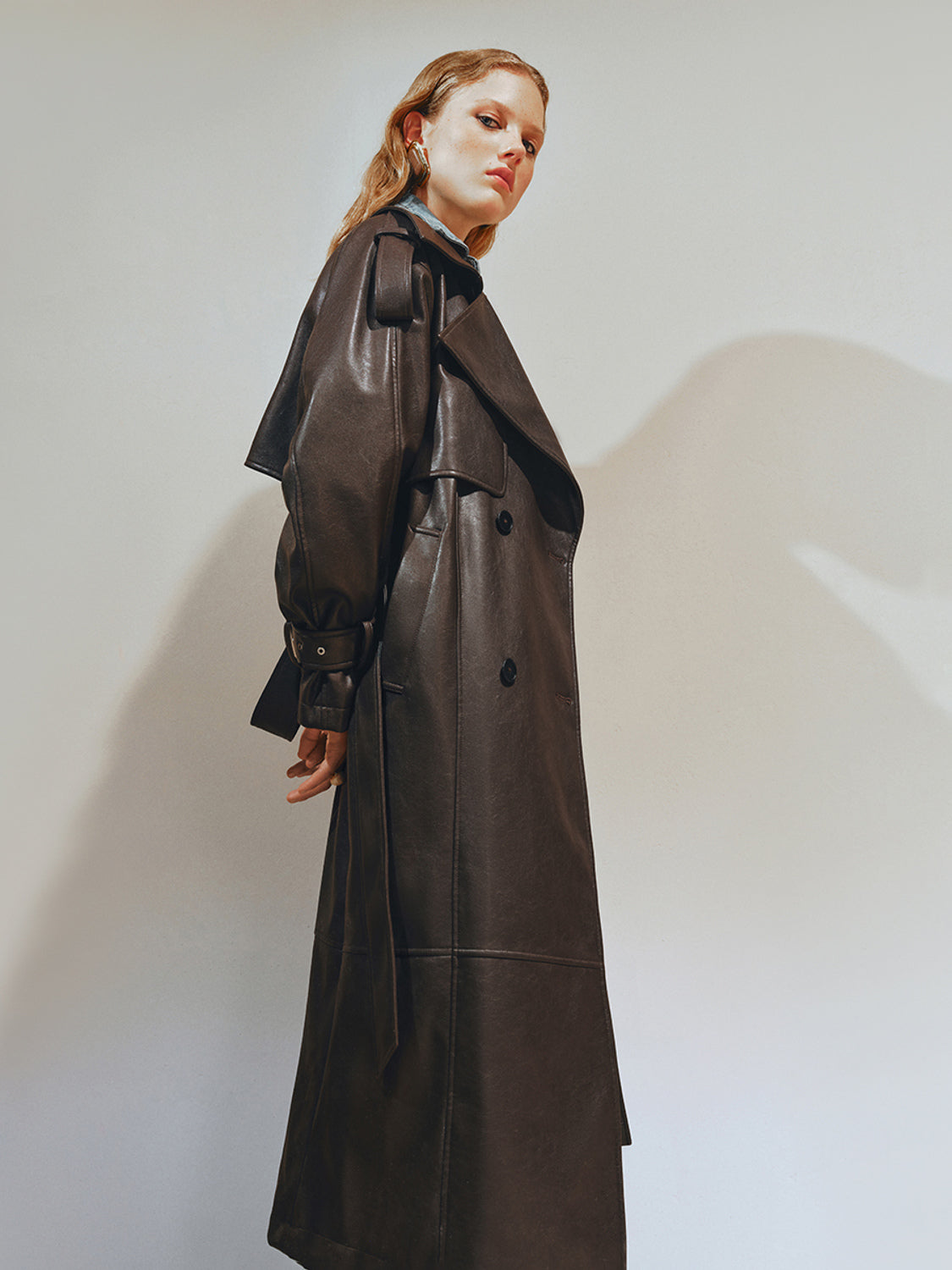 Notch Lapel Longline Coat - Image 3