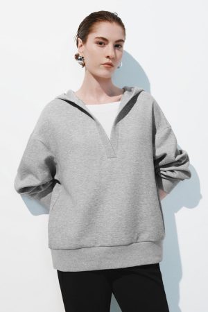 Hooded V-Neck Sweatshirts