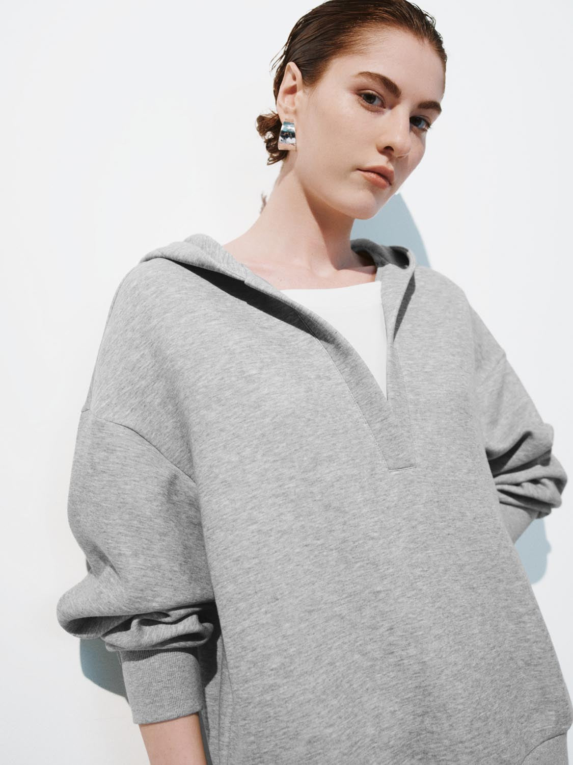 Hooded V-Neck Sweatshirts - Image 2