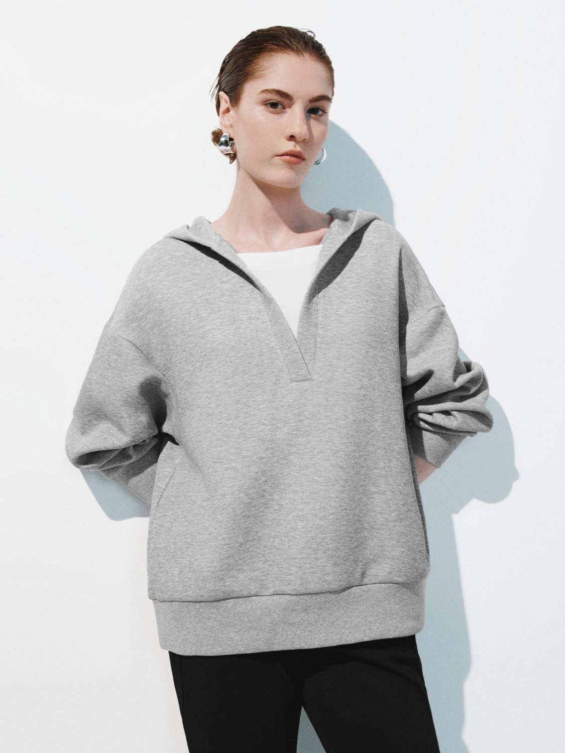 Hooded V-Neck Sweatshirts - Image 9