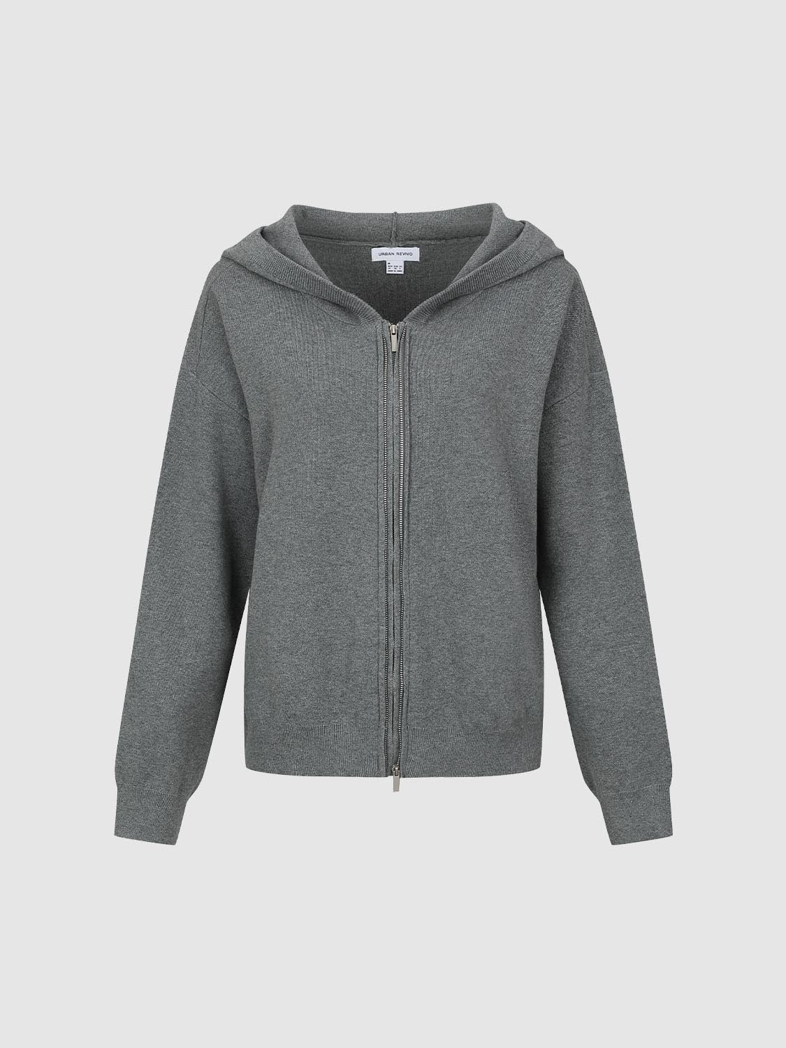 Hooded Zip Up Knitted Cardigans - Image 7