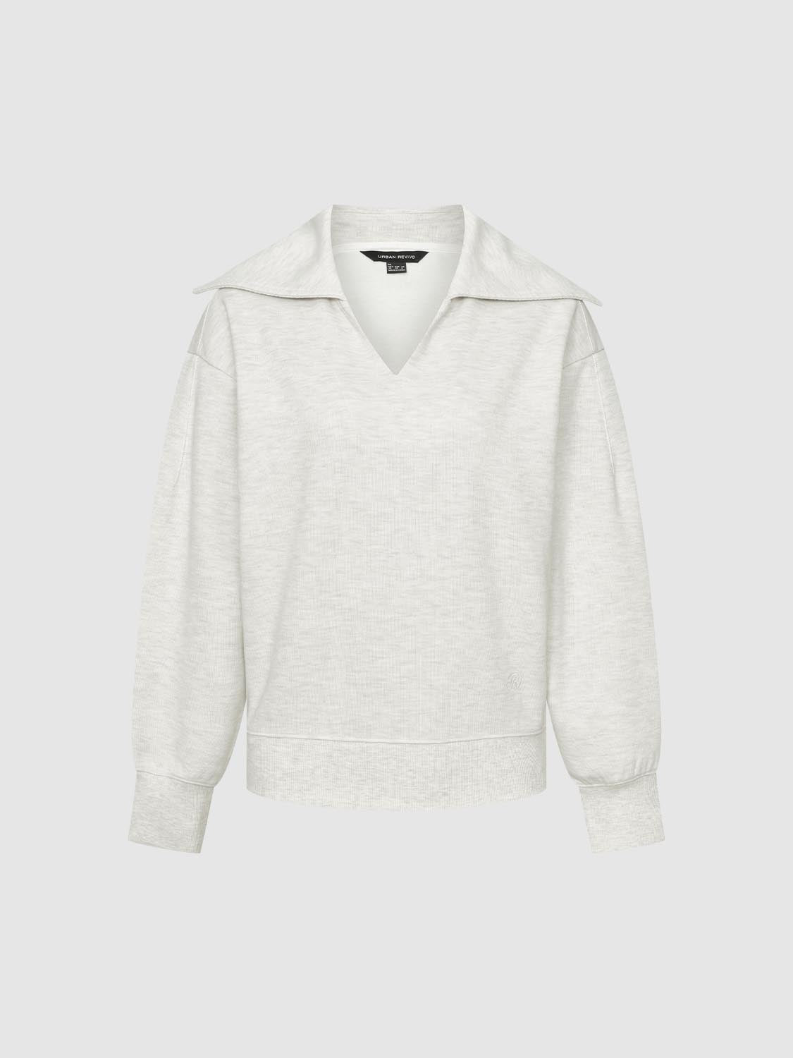 V-Neck Large Collar Sweatshirts - Image 7