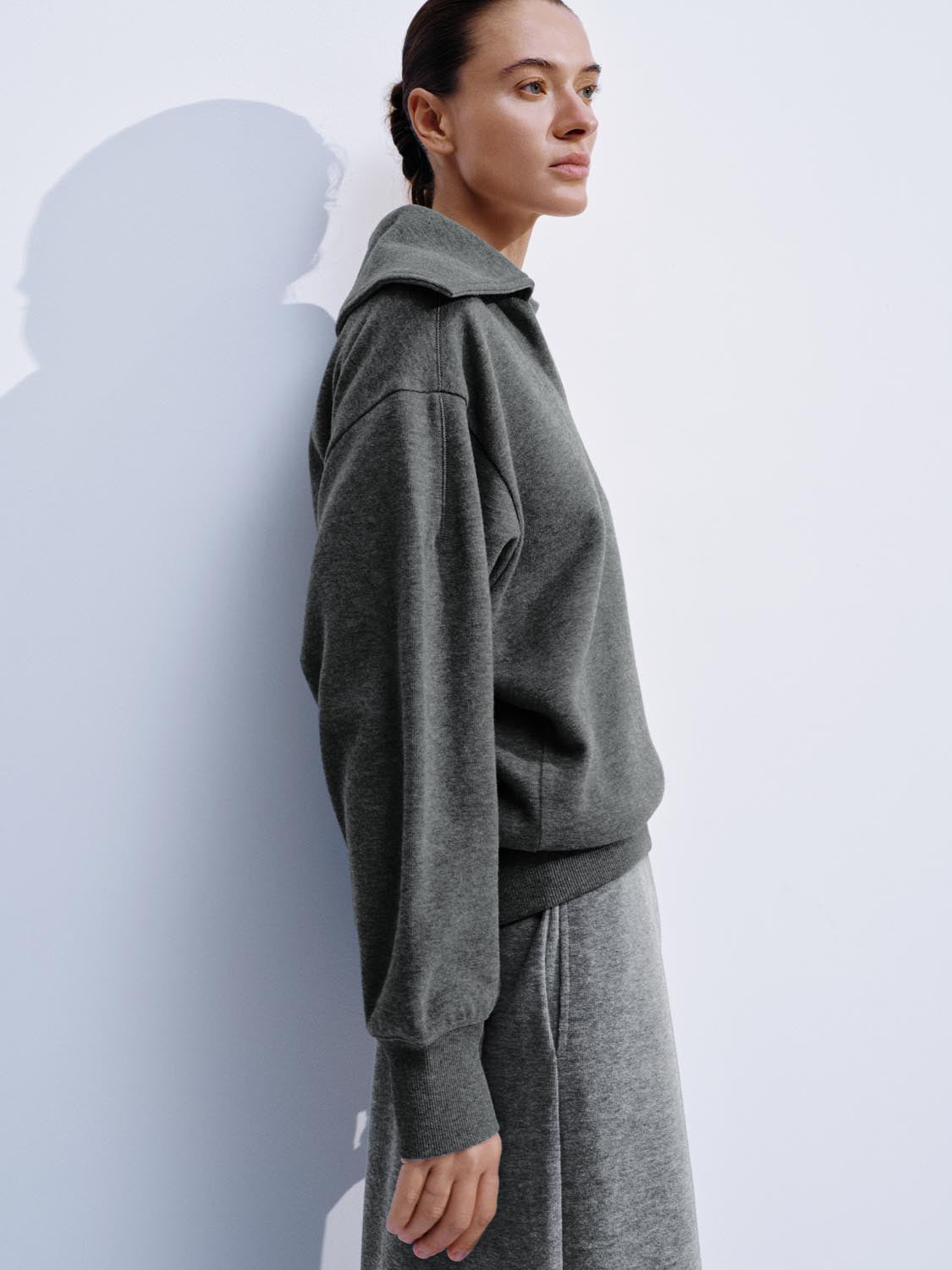 V-Neck Large Collar Sweatshirts - Image 2