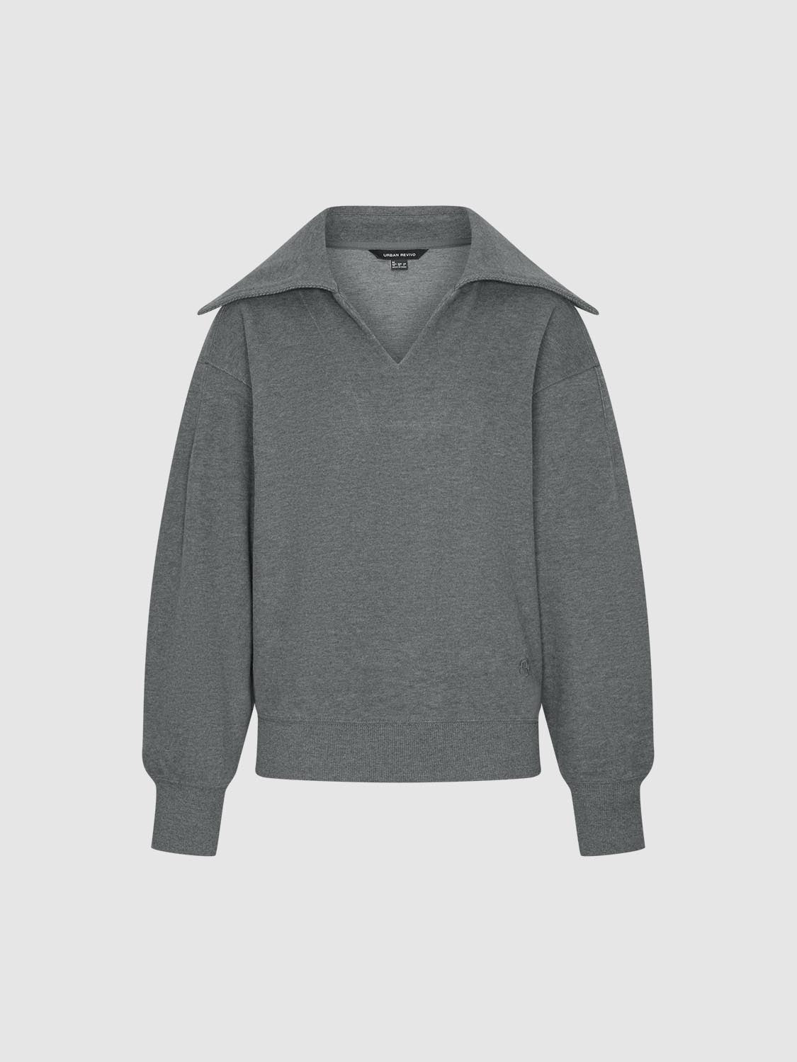 V-Neck Large Collar Sweatshirts - Image 7