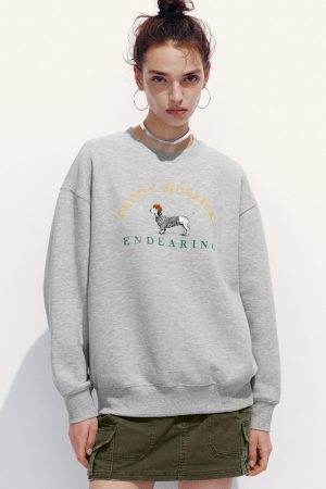 Crew Neck Graphic Sweatshirts