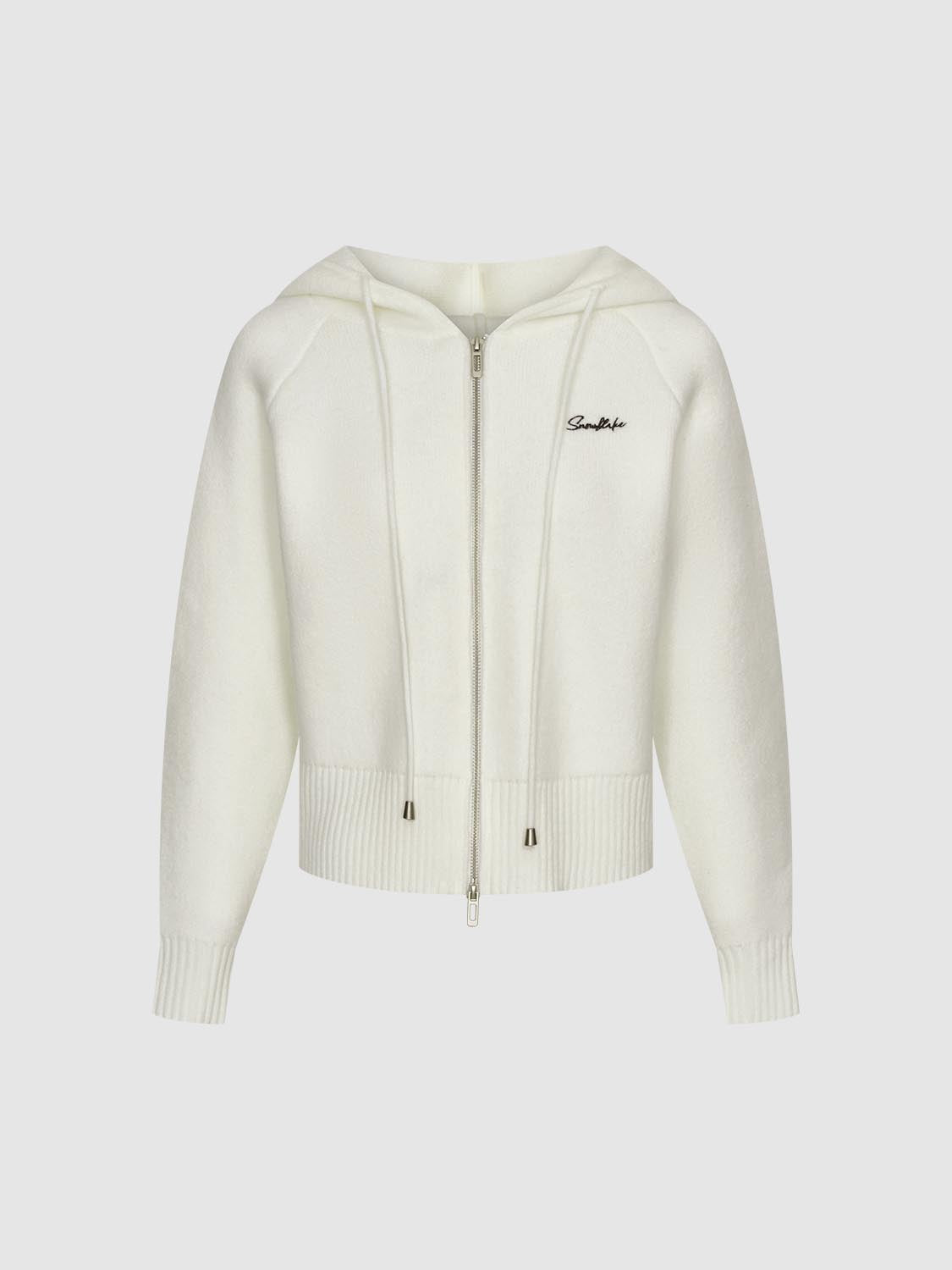 Hooded Zip Up Knitted Cardigans - Image 15