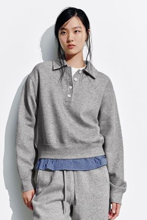 2 In 1 Polo Neck Sweatshirts